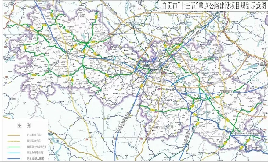 新建g348线自贡绕城段改造工程,共计48km,总投资288000万元,预计2018