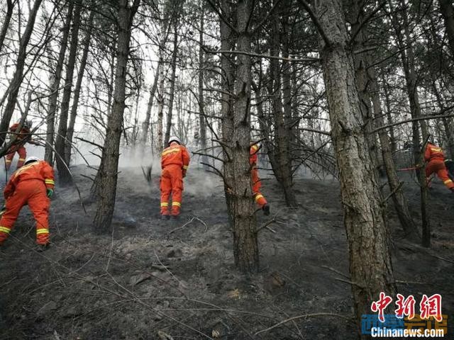 山西消防53人突击队携手内蒙古森林消防扑救五台山